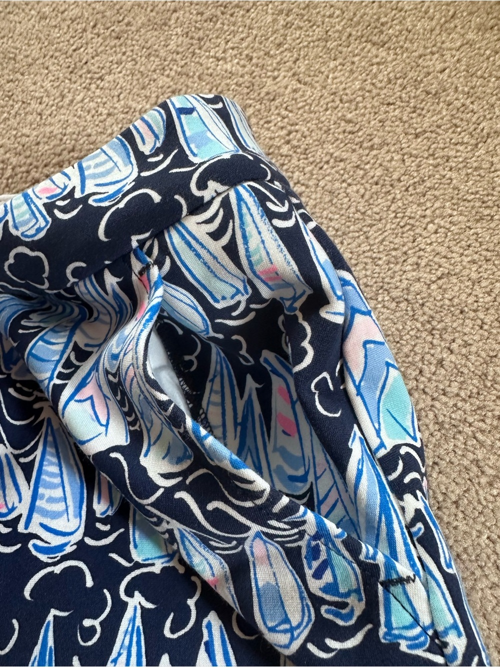 Lilly Pulitzer Colette Knit Skort Low Tide Navy Sails & Stripes Size 10 - Picture 7 of 12